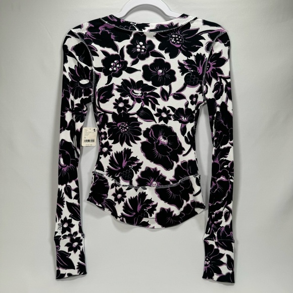 NWT New Free People Movement Womens Rally Printed Layer XS Shirt Top Button Up - Picture 3 of 5